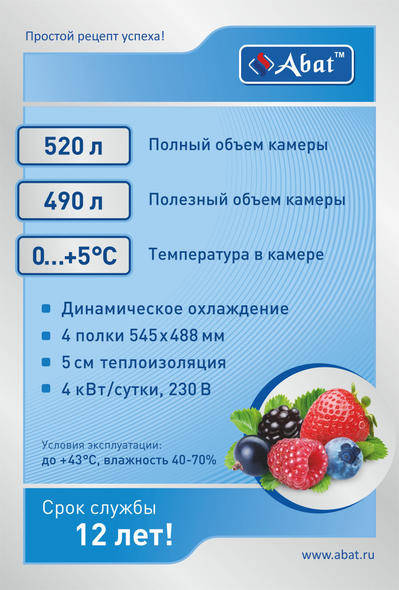 Шкаф холодильный среднетемпературный ШХс-0,5-01 нерж.