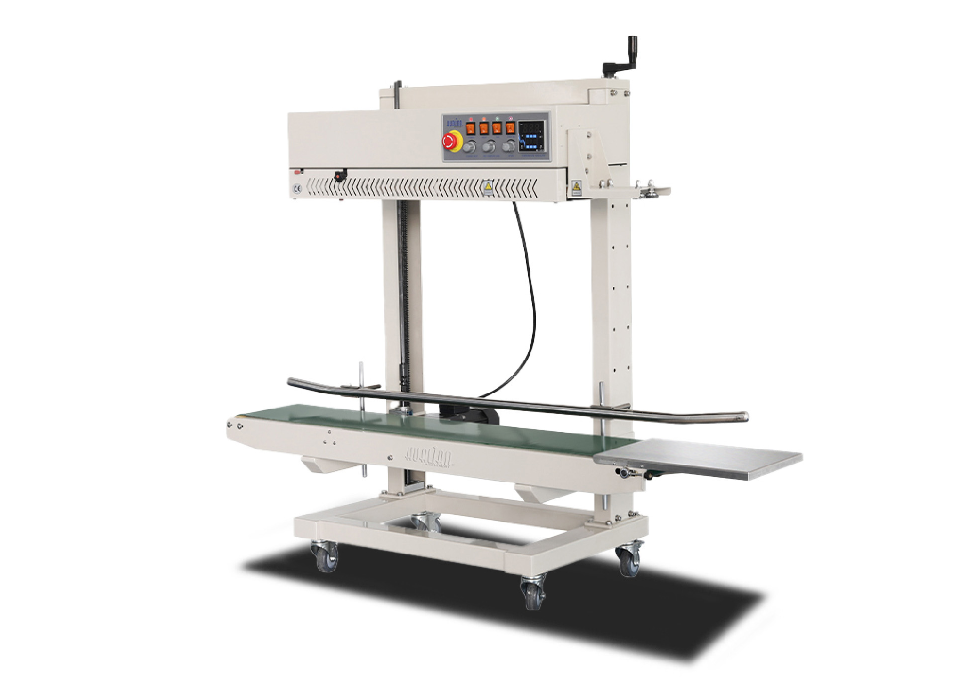 Роликовый конвейерный запайщик FRCM-1120L (крашеный корпус, с датером)